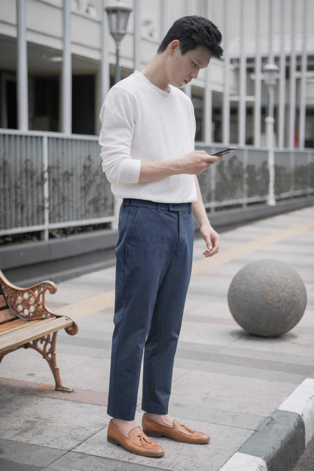 Chino Ankle Pants Slim Fit - Navy