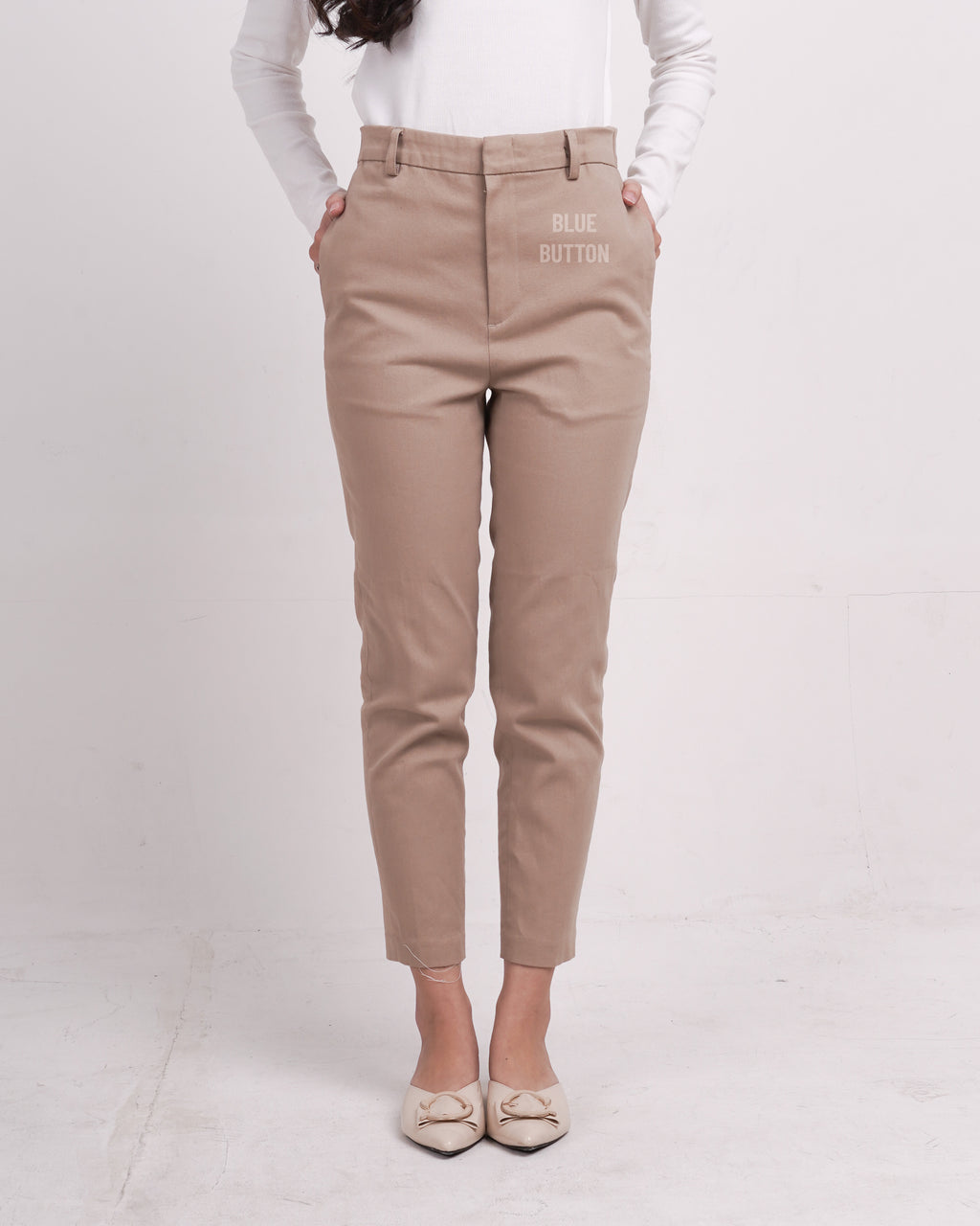 Chino Ankle Pants Ladies - Khaki
