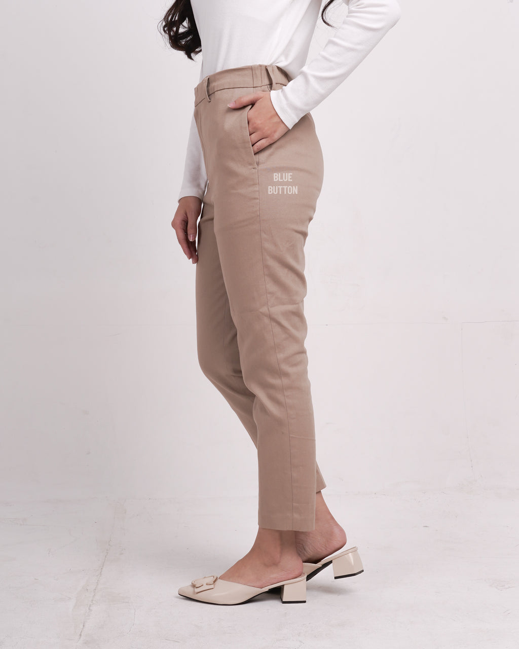 Chino Ankle Pants Ladies - Khaki