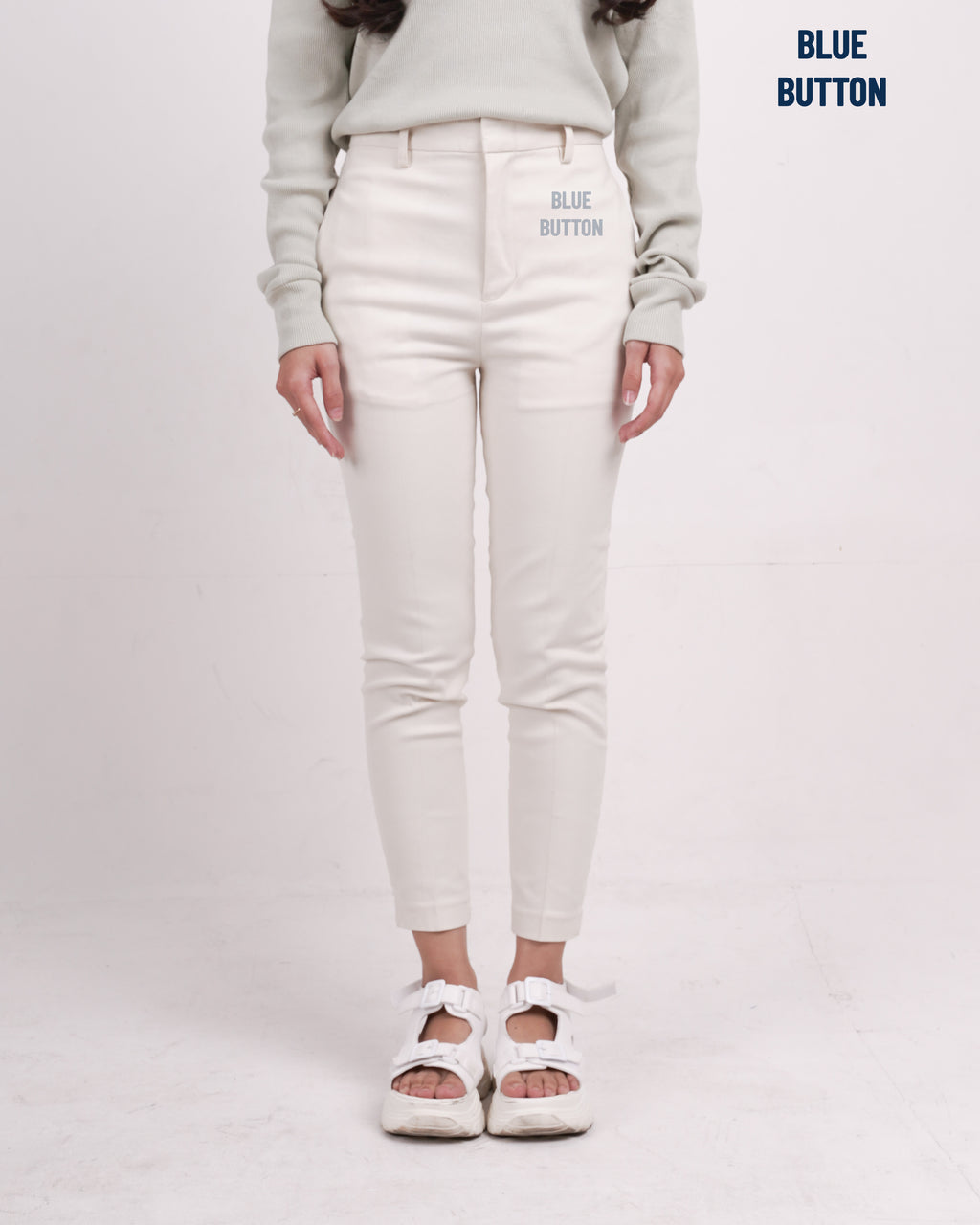 Chino Ankle Pants Ladies - Ivory White
