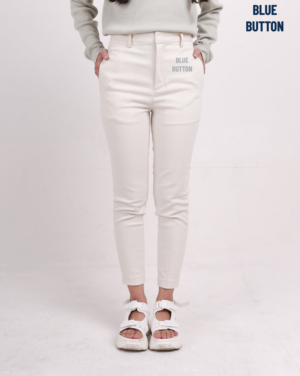 Chino Ankle Pants Ladies - Ivory White
