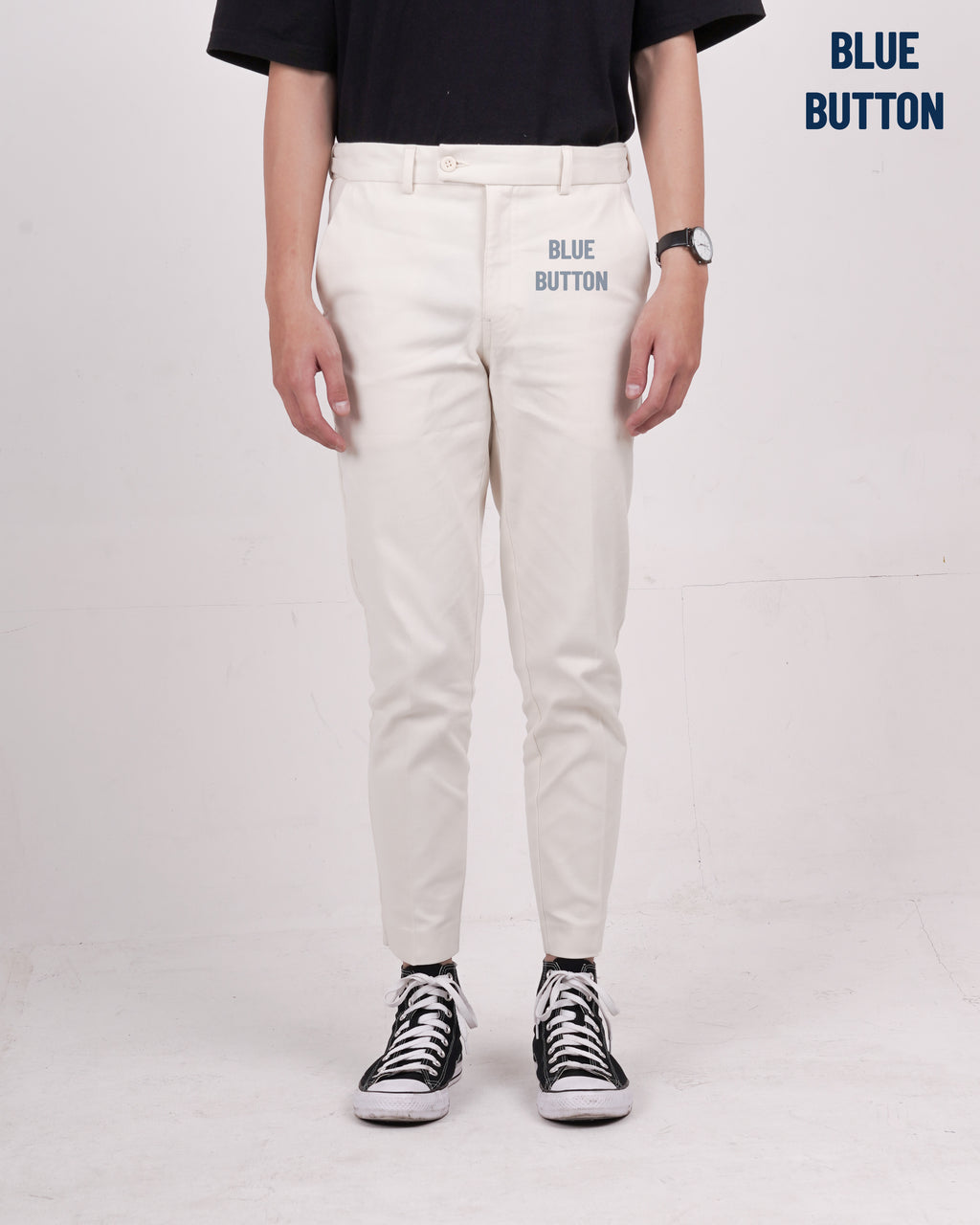 Chino Ankle Pants Slim Fit - Ivory White