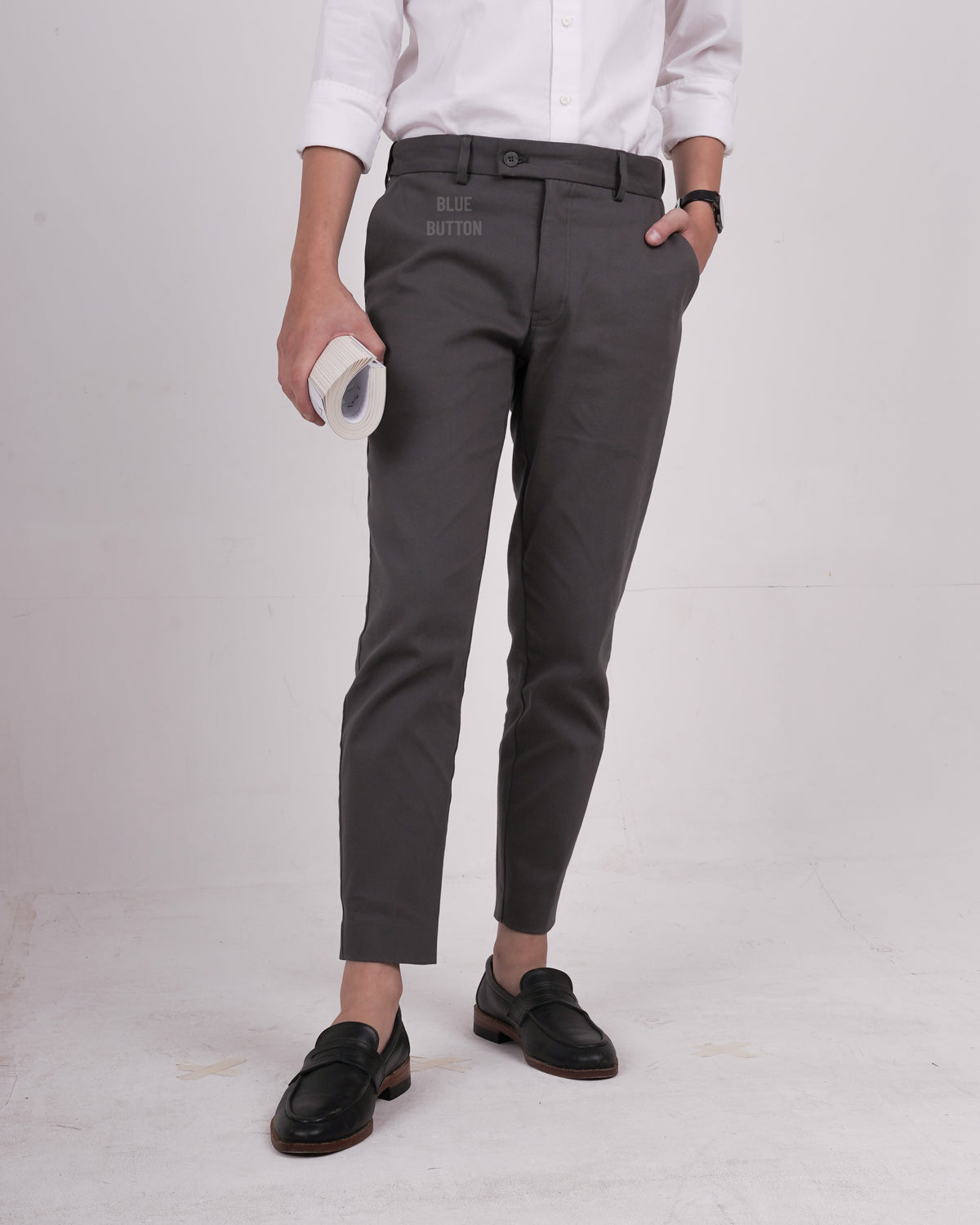 Chino Ankle Pants Slim Fit - Dark Grey