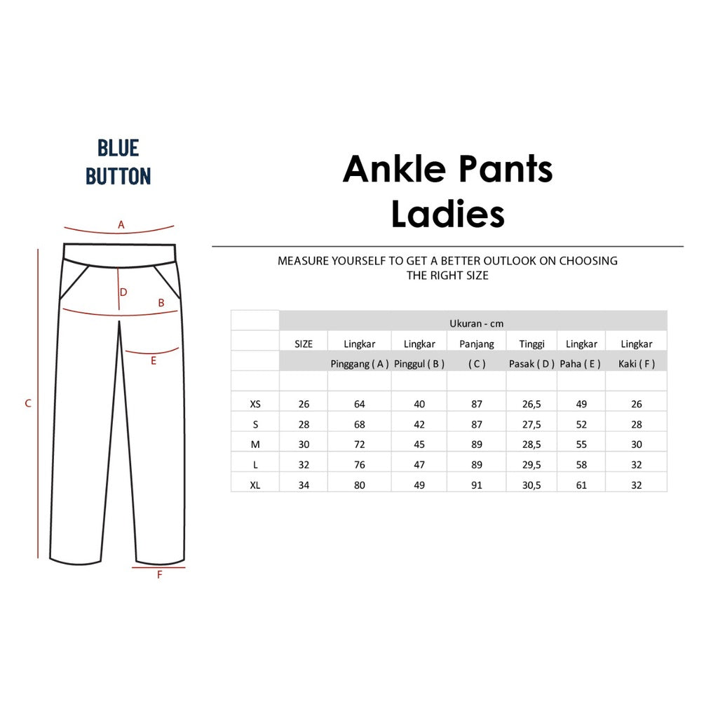 Chino Ankle Pants Ladies - Ivory White
