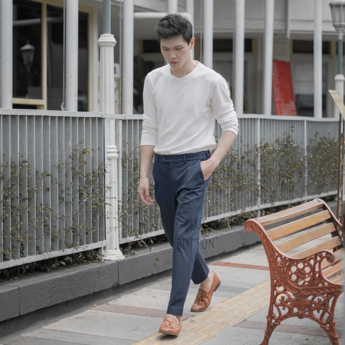 Chino Ankle Pants Slim Fit - Navy