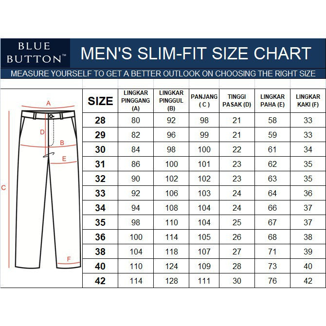 Trouser Long Pants Slim Fit  - True White